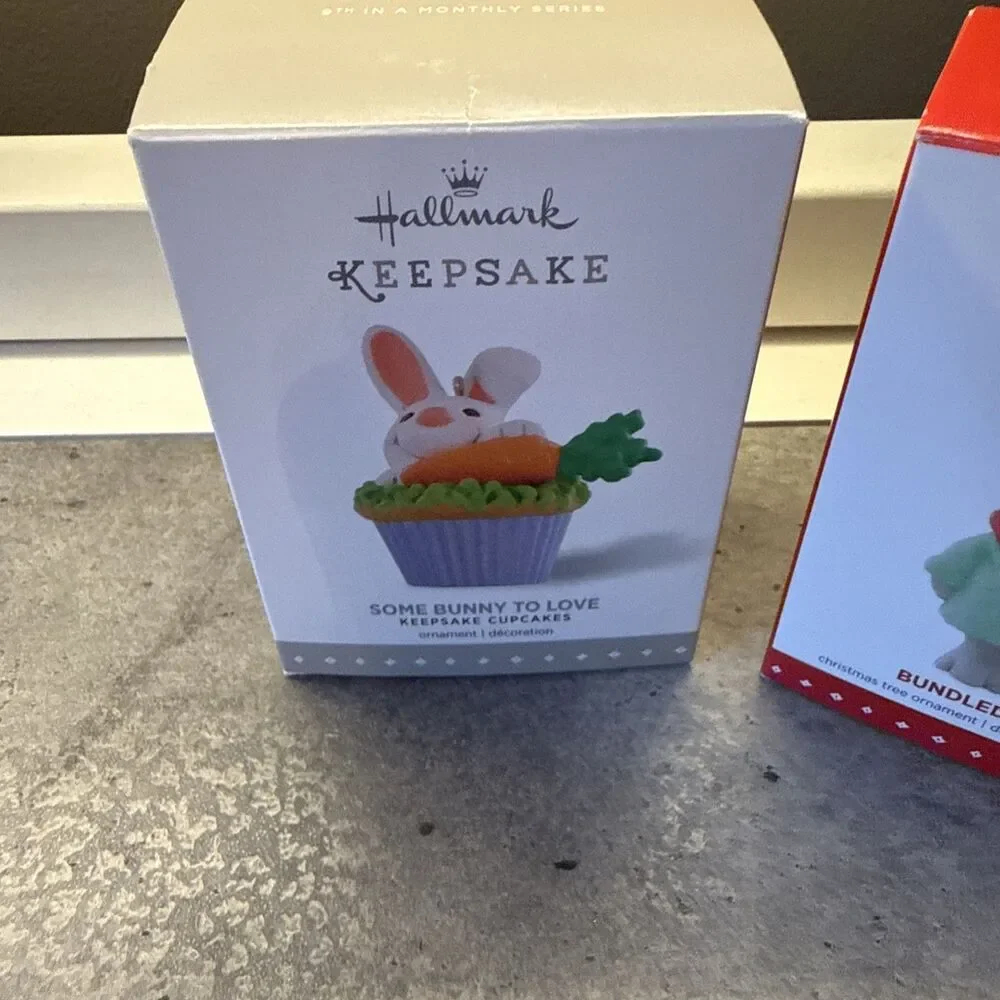Hallmark Christmas Ornaments Some Bunny to Love And Bundled Up Bunny Set Of 2